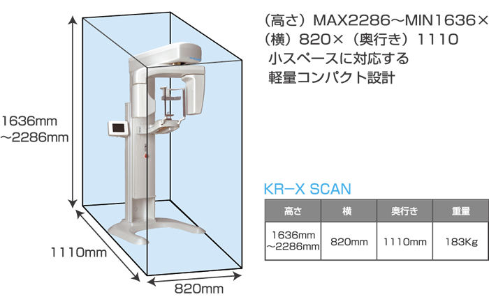 【歯科用CT・パノラマ複合機】KR-X SCAN
