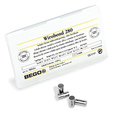 陶材焼付用コバルト・クロム合金　ウイロボンド280（ＢＥＧＯ社製品）